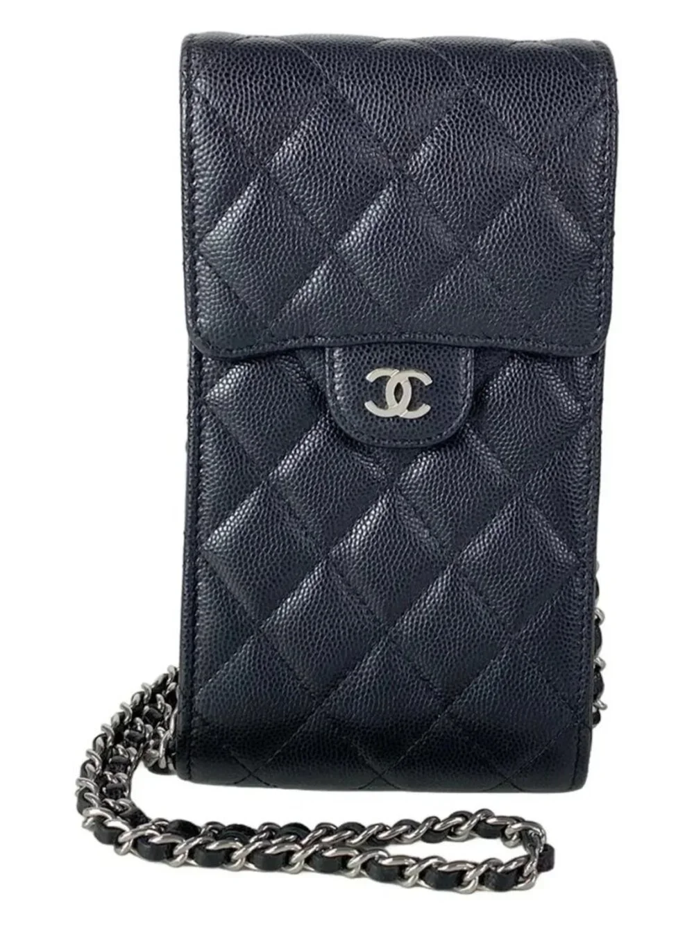 CHANEL Matelasse AP2164 Black Calfskin Shoulder Bag